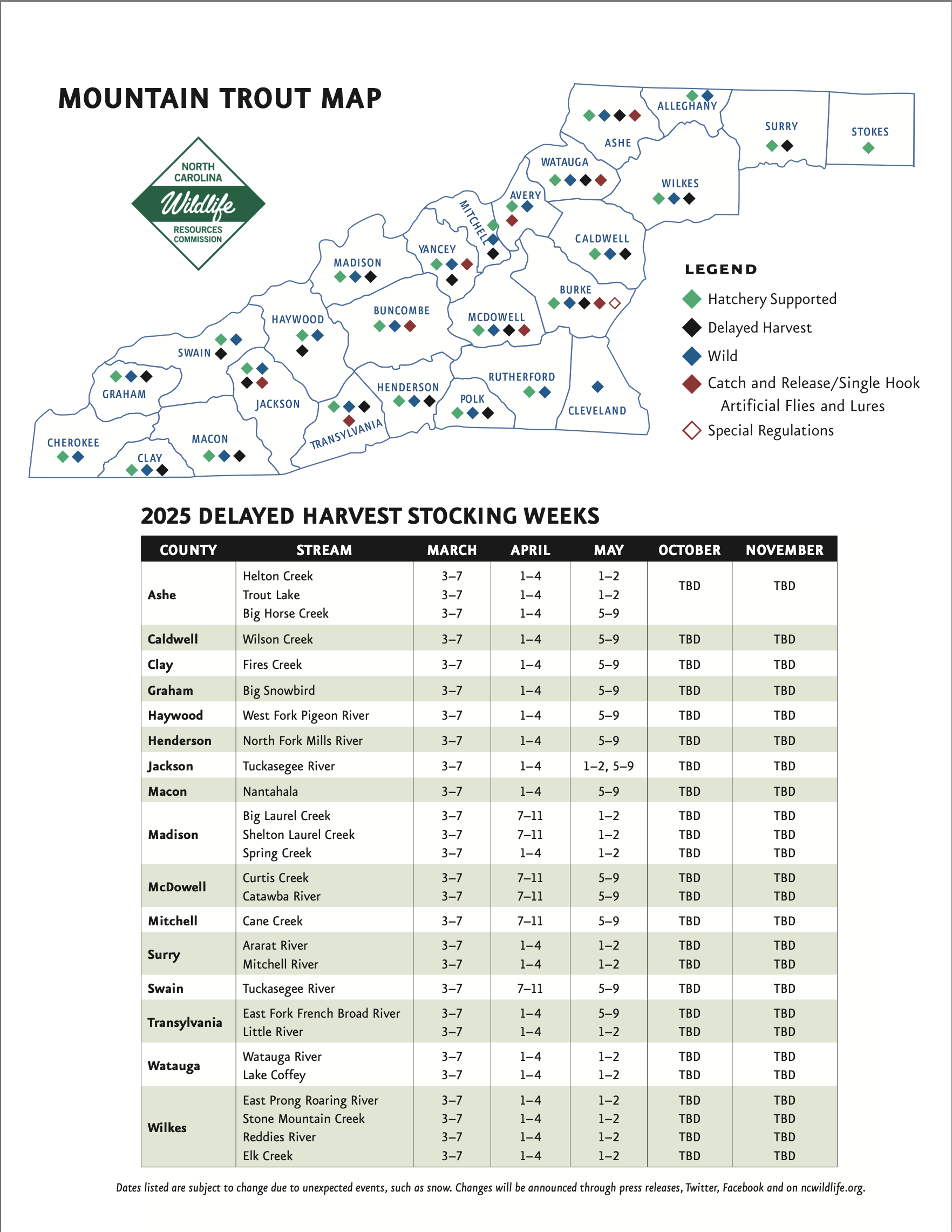 Mountain Trout Map